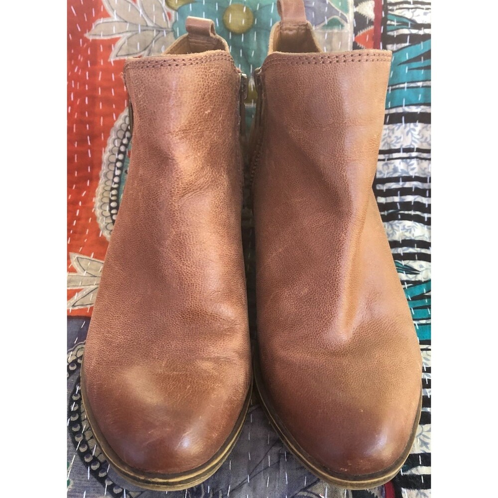 Lucky Brand Basel Leather Ankle Booties - Brown (Size 7/ 37